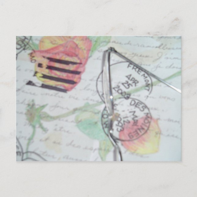 Liebe Buchstaben - Postzeichen Postkarte (Vorderseite)