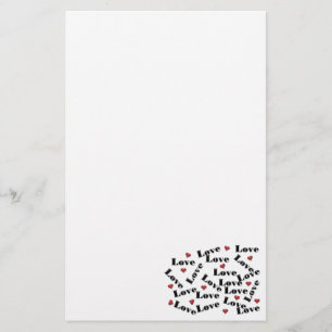 Liebe-Buchstaben, welche die Sets stationär Briefpapier