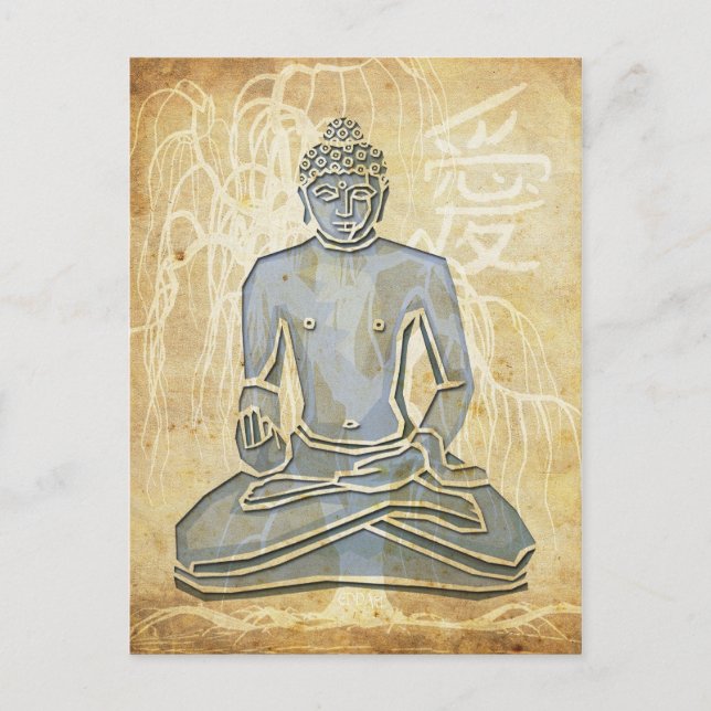 Liebe Buddha Postkarte (Vorderseite)