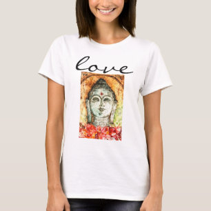 Liebe-Buddhawatercolor-Kunst Flowy Shirt
