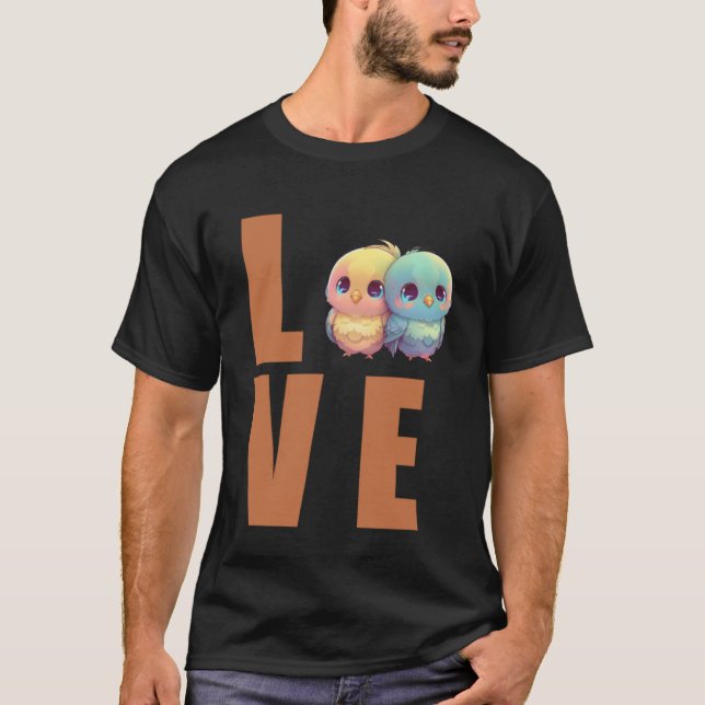 Liebe Budgie Mama Budgerigar Parakeet Bird Pullove T-Shirt (Vorderseite)