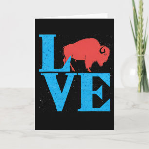 Liebe Buffalo Wild Amerikanischer Bison Liebhaber  Karte