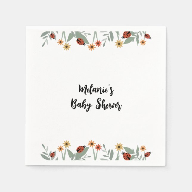 Liebe Bug Baby Dusche Napkins Serviette (Vorderseite)