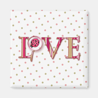 LIEBE BUG BUBBLE & STRIPES VON SHARON SHARPE MAGNET