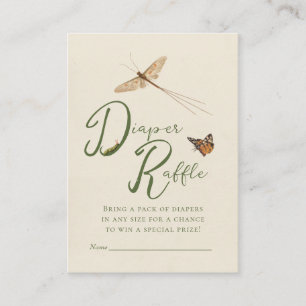 Liebe Bug Diaper Raffle Babydusche Beipackkarte Begleitkarte