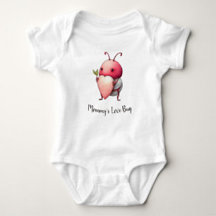 Liebe Bug Funny Käfer Illustration Herz individuel Baby Strampler