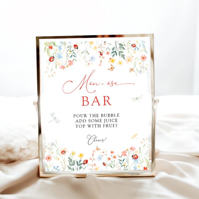 Liebe Bug Garden Baby Dusche Mama-osa Bar Poster (Von Creator hochgeladen)