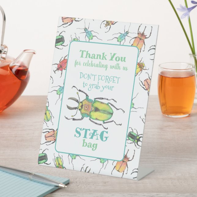 Liebe Bug Gastgeschenk Vielen Dank Sockelschild (In Situ)