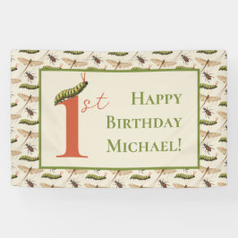 Liebe Bug Insect Individuelle Name 1. Geburtstag Banner
