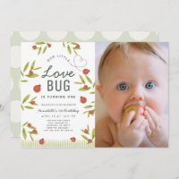 Liebe Bug Ladybug Girl Foto 1. Geburtstag in