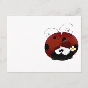 Liebe Bug Ladybug, Niedlicher Valentinstag des Car Feiertagspostkarte