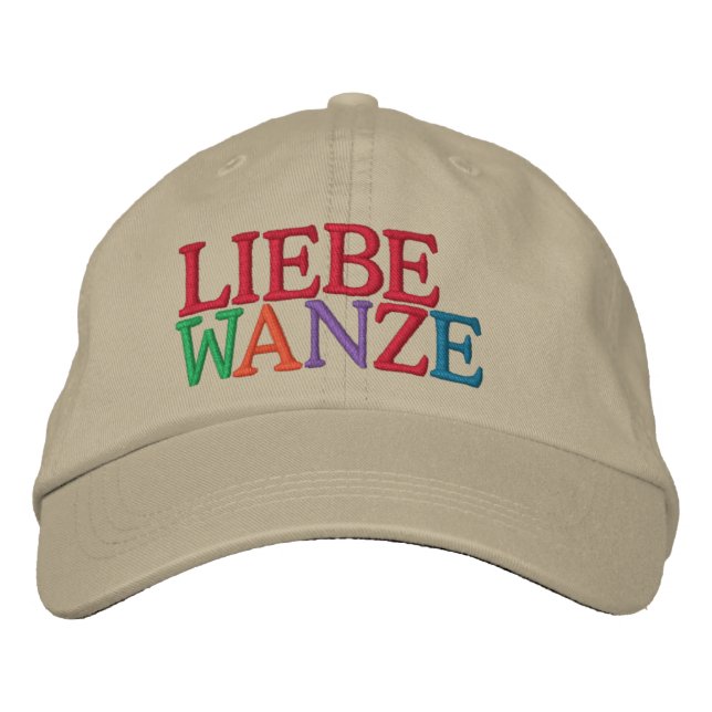 Liebe Bug - Liebe Wanze Bestickte Kappe (Vorderseite)