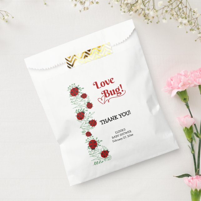 Liebe Bug Minimalistisch Baby Dusche Geschenktütchen (Versiegelt)