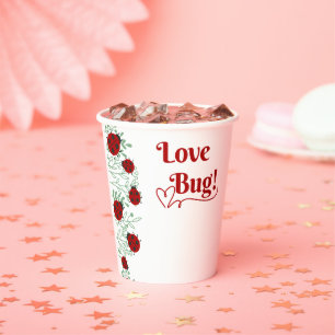 Liebe Bug Minimalistisch Baby Dusche Pappbecher
