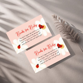 Liebe Bug niedliche Ladybug Babydusche Anfrage Begleitkarte