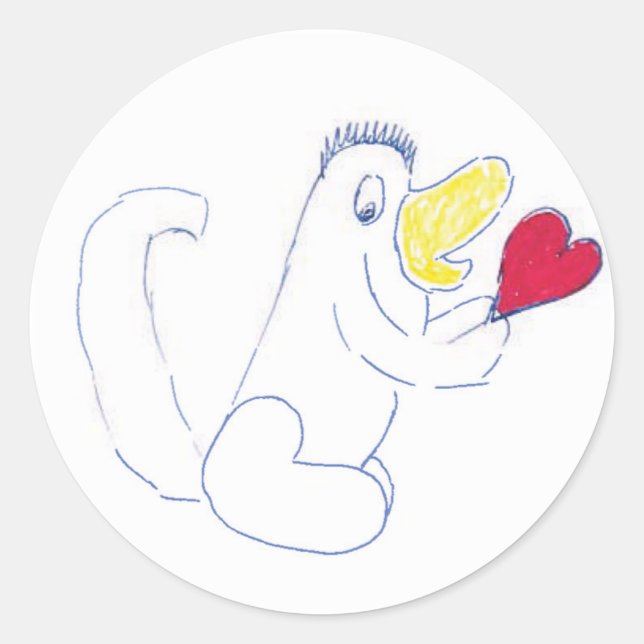 Liebe Bug Round Sticker (Vorderseite)