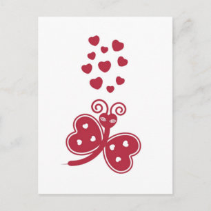 Liebe Bug Valentine Postcard © 2012 M. Martz Feiertagspostkarte