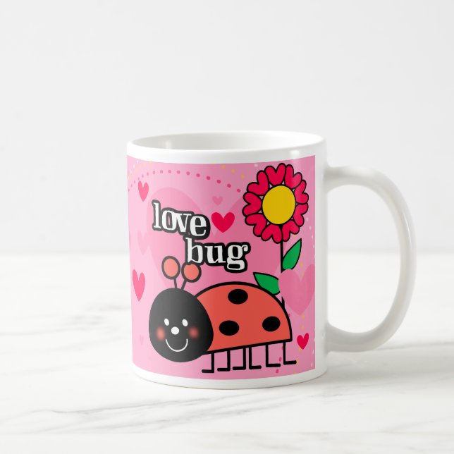 Liebe Bug - Valentinstag Kaffeetasse (Rechts)