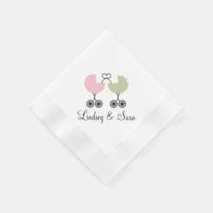 Liebe-Buggyen verbinden Baby-Duschen-Servietten, Serviette