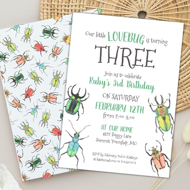 Liebe Bugs Geburtstagskinder Einladung (Von Creator hochgeladen)