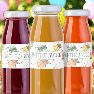 Liebe Bugs Käfersaft Party Wasserflaschenetikett