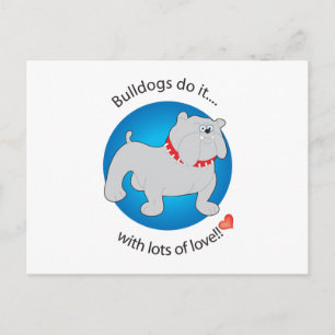 Liebe Bulldog Postkarte