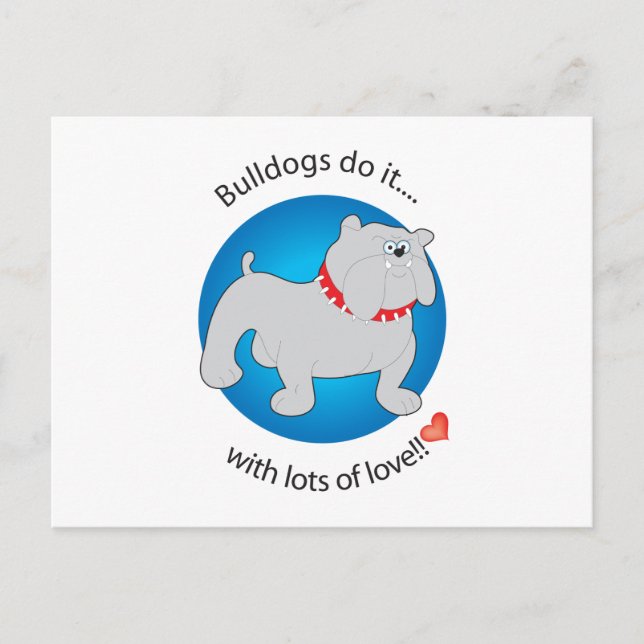 Liebe Bulldog Postkarte (Vorderseite)