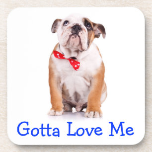 Liebe Bulldoggen English Bulldog Welpen Untersetze Untersetzer