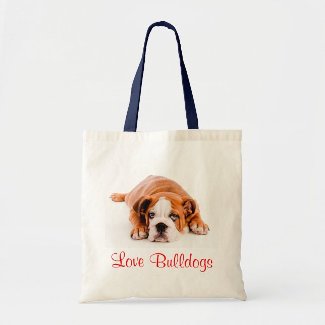 Liebe Bulldogs English Bulldog Puppy Dog Tasche (Vorne)