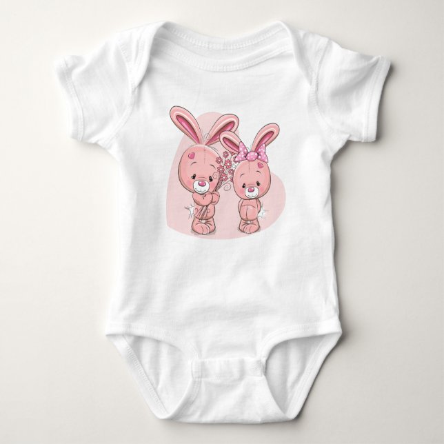 Liebe Bunnies Baby Strampler (Vorderseite)