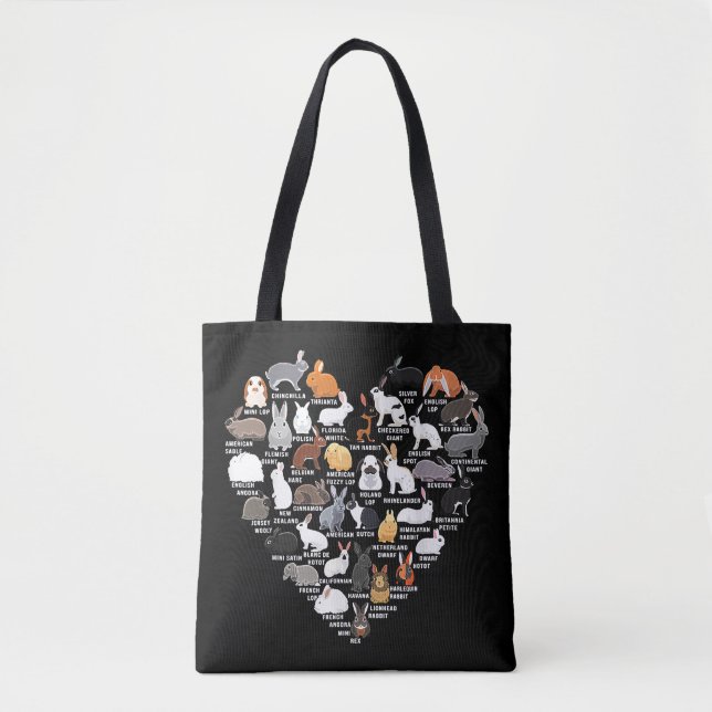 Liebe Bunnies Funny Rabbit Heart (Vorderseite)