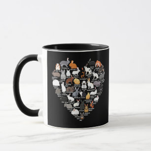 Liebe Bunnies Funny Rabbit Heart Tasse