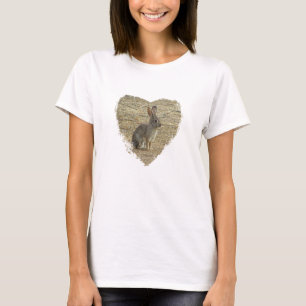 Liebe Bunnies Heart Desert Animal Foto Rabbit T-Shirt