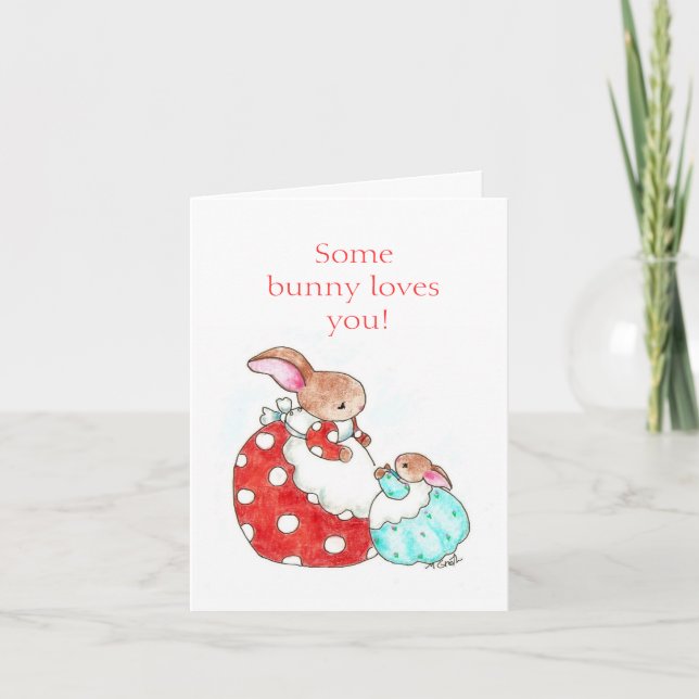 Liebe Bunny Card Karte (Vorderseite)