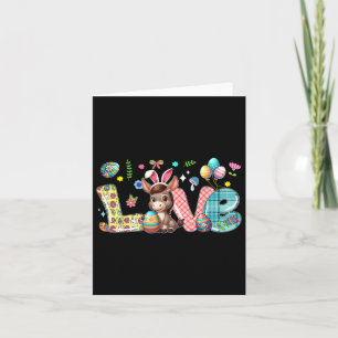 Liebe Bunny Donkey Ostertag Jagd Eier farbenfroh Karte