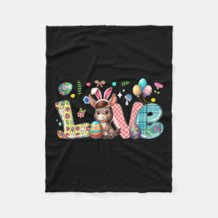 Liebe Bunny Esel Ostertag Jagd Eier Farbige Fleecedecke