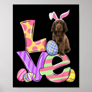 Liebe Bunny Sus Spaniel Hund Ostereier Osterfeier Poster