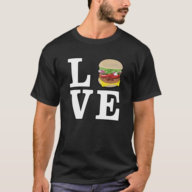Liebe Burger T-Shirt (Vorderseite)