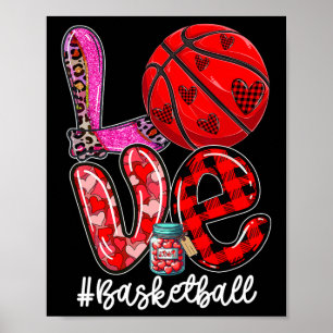 Liebe Bysketbyll Ausrüstung Spieler Team Valentins Poster