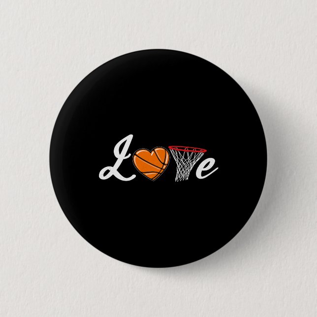 Liebe Bysketbyll Fan Player Coach Byllers Men Wome Button (Vorderseite)
