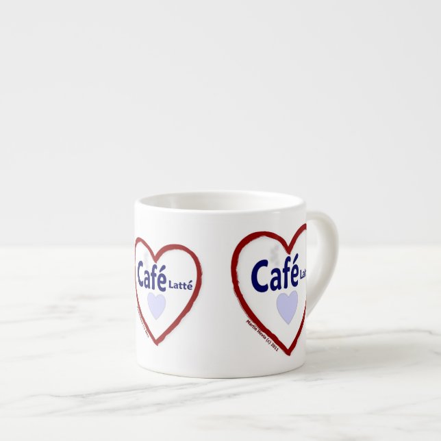 Liebe Café Latté - Espresso Tasse (Vorderseite Rechts)