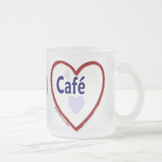 Liebe Café - Mattierte Tasse (Rechts)