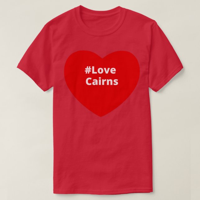 Liebe Cairns Hashtag Herz T-Shirt (Design vorne)