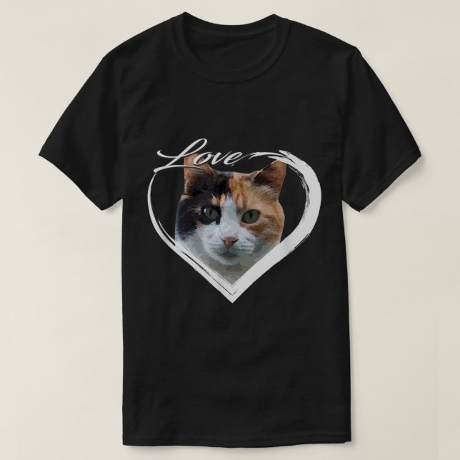 Liebe Calico Kitty Callie Cat Lover T-Shirt (Design vorne)