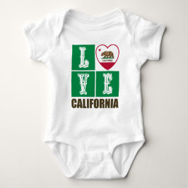 Liebe California State Flag Herbst Prix Baby Strampler