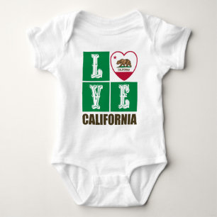 Liebe California State Flag Herbst Prix Baby Strampler