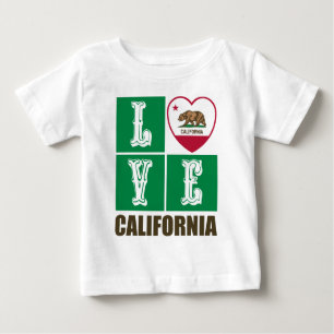 Liebe California State Flag Herbst Prix Baby T-shirt
