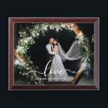 Liebe Calligraphy Script Wedding Foto Plaque Awardplakette<br><div class="desc">Liebe Elegante Kalligrafie Script Wedding Foto Plaque</div>