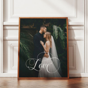 Liebe Calligraphy Wedding Foto Poster