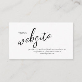 Liebe Calligraphy Wedding Website B&W ID940 Begleitkarte